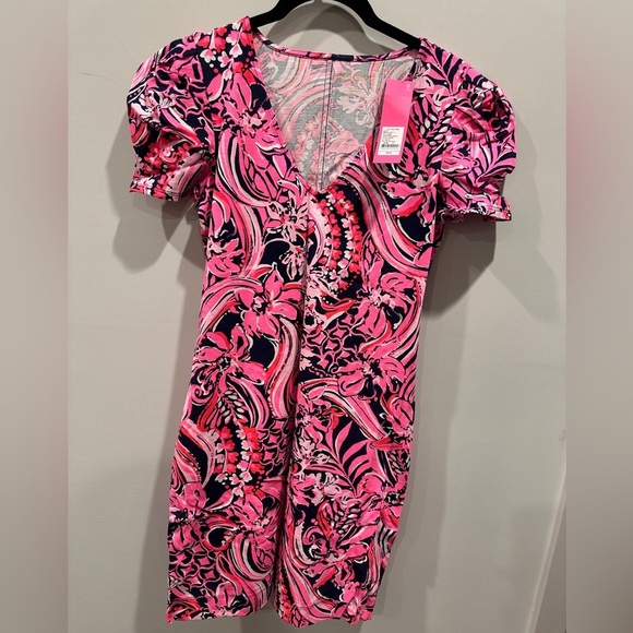 Lilly Pulitzer 100% cotton Aleece Floral Dress - Picture 2 of 8